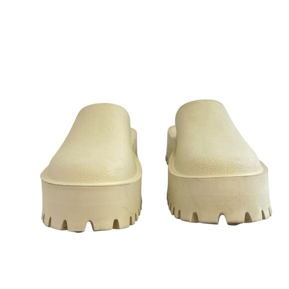Jeffrey Campbell Womens Size 11 Cream Chunky Platform Mules Clogs - Picture 2 of 9